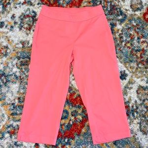 Kim Rogers Coral Capri Pants Sz 8